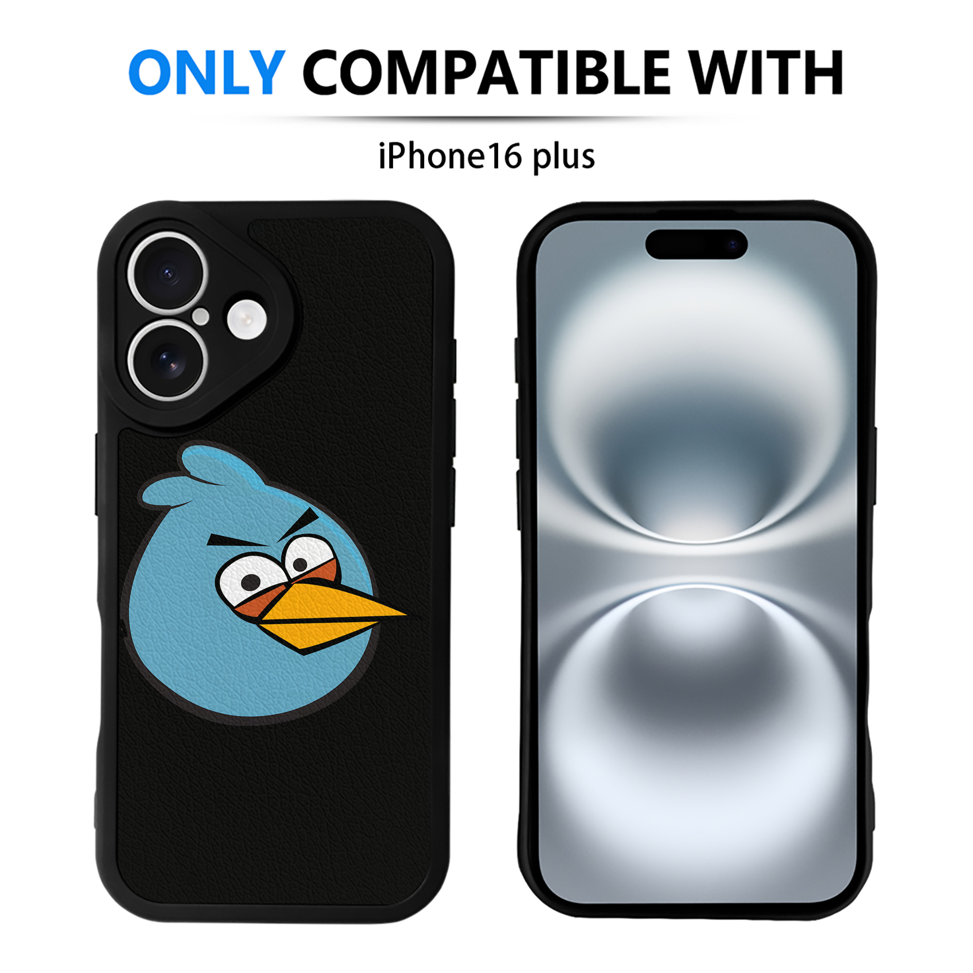 （画像用） Angry Birds アングリーバード 【iPhone 16シリーズ対応】シリコンスマホケース（レザー調） 材質：シリコン